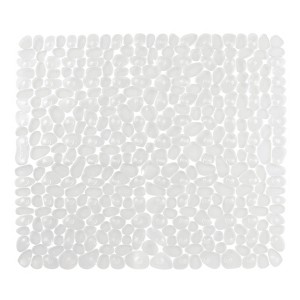 iDESIGN Pebblz Plastic Suction Non Slip Bath Mat for Shower Bathtub Stall 22 "x22" - 1 of 3