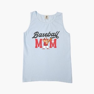 Simply Sage Market Women's Baseball Mom Teddy Bear Garment Dyed Heavy Weight Tank - 1 of 2