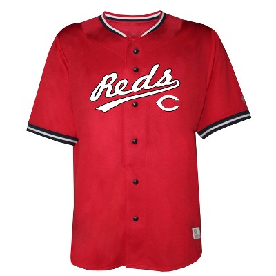 MLB Cincinnati Reds Men's Button Down Jersey - S