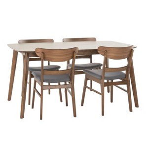 5pc Idalia Mid-Century Modern Dining Set - Christopher Knight Home - 1 of 4