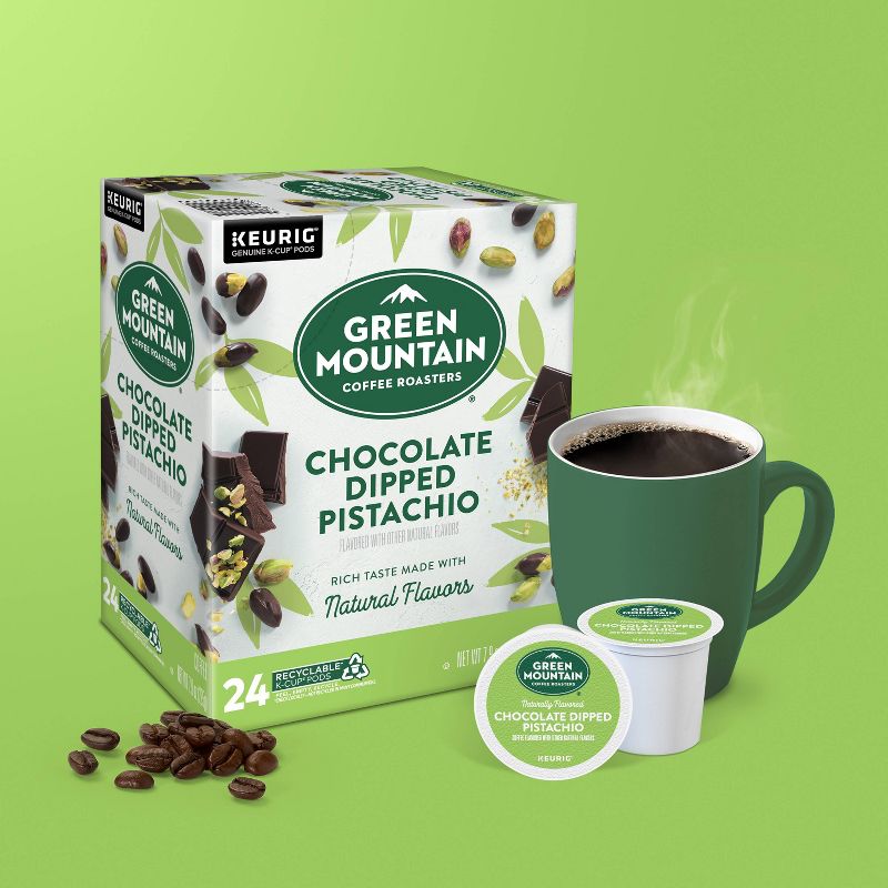 Green Mountain Chocolate Dipped Pistachio Light Roast Coffee Pods - 7.9oz/24ct, 4 of 9