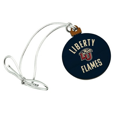Liberty University Flames Logo Mini Small Tiny Wood Christmas Tree Holiday Ornament