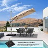 PURPLE LEAF Deluxe Aluminum Outdoor Patio Umbrella Square Cantilever Umbrellas - 2 of 4
