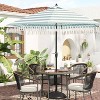 9' x 9' DuraSeason Fabric™ Cabana Scalloped Market Patio Umbrella Turquoise - Opalhouse™ - image 2 of 4