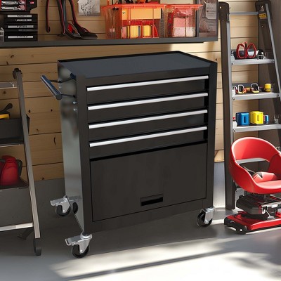 NicBex 4-Drawer Rolling Tool Chest Mobile Tool Cart with Tool Sets and Storage Cabinet for Garage and Warehouse