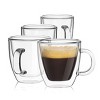 JoyJolt Savor Set of 2 Double Wall Insulated Glasses Mugs Espresso 5.4 oz  New 867609000271
