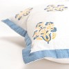 18"x18" Vintage Square Throw Pillow White/Green - Rizzy Home: Botanical Motifs, Embroidery, Cotton Canvas - 2 of 4
