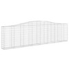 vidaXL Gabion Basket Set of 2 Silver Galvanized iron - 3 of 4