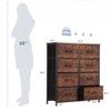 Fontoi Dressers, Tall Dresser with Wood Top, Storage Tower for Bedroom Entryway Hallway, Brown, 11.8"*36.3"*31.4" - 2 of 4