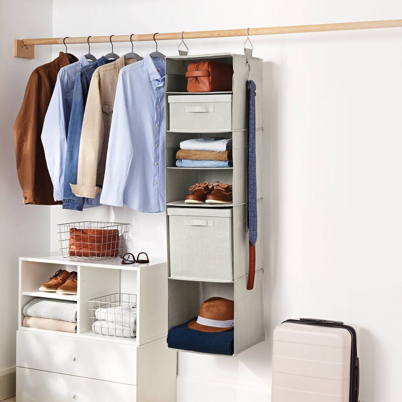 Hanging Fabric Storage Organizer Gray - Brightroom™, 3 of 6