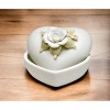 Kevins Gift Shoppe Small Ceramic Heart with Rose Flower Jewelry Box - image 2 of 3