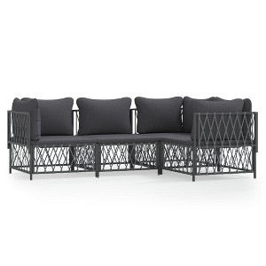 vidaXL Garden Lounge Set Anthracite, Dark Grey - 1 of 4