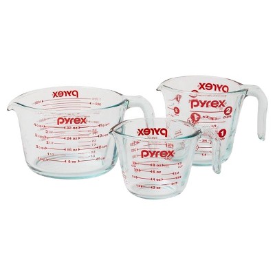 Pyrex Tempered Glass Liquid Measuring Cups Set, Includes 1-Cup, 2-Cup,  4-Cup, and 8-Cup, Dishwasher, Freezer, Microwave, and Preheated Oven Safe