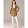 INSPIRE CHIC Women's Regular Fit Notched Lapel Long Sleeve Buttoned Classic Coat - 3 of 4