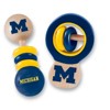 Baby Fanatic Wood Rattle 2 Pack - NCAA Michigan Wolverines Baby Toy Set - 2 of 4