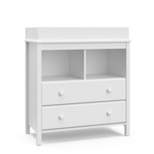Storkcraft Alpine 2 Drawer Dresser with Removable Changing Table Topper