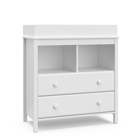 Storkcraft Alpine 2 Drawer Dresser With, Do You Need A Changing Topper For Dresser