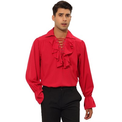 Lars Amadeus Men's Long Sleeves Vintage Gothic Victorian Ruffle Shirts ...