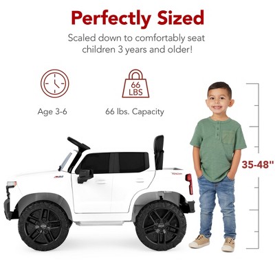 White 12V Chevrolet Silverado Ride-On Truck with Remote Control