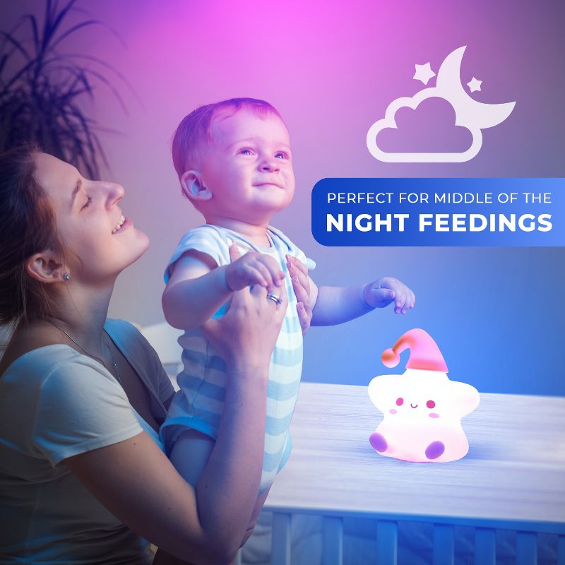 One Fire Star Night Light for kids, color changing night light, night light with remote, cute gifts for kids girl, 3 of 9