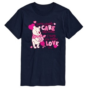 Men's - Winnie the Pooh - Care Too Much Called Love Short Sleeve Graphic T-Shirt - 1 of 4