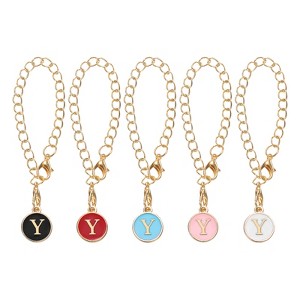 Unique Bargains Lobster Clasp Initial Name ID Charm Accessories for Tumbler with Handle 5 Pcs - 1 of 4