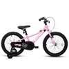 NAYSAYE Bicycles 18 Inch Kids Bike 1 Speed with Removable Training Wheels V Brake for Toddlers, Pink, 49.5"*21.6"*28.3" - 2 of 4