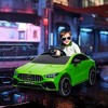 Qaba Mercedes-Benz AMG CLA 45 Licensed 12V Kids Ride on Car, Kids Electric Car with Remote Control, Suspension, LED Lights, Music Horn, Green - 3 of 4