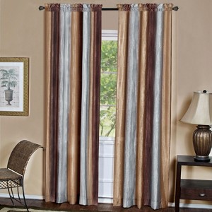 GoodGram Ombre Crushed Satin Sheer Single Window Curtains & Valances - 1 of 4