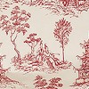 Naomi Tie-Up Ribbon Tie 3" Rod Pocket Valance 50" x 21" Red by RLF Home - 3 of 3