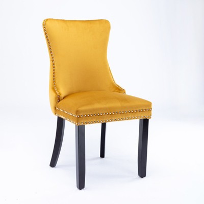 NicBex Set of 2 Dining Chair Kitchen & Dining Room Nailhead Armless Chair with Cushion Seats and Solid Wood Legs