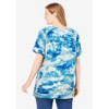 Woman Within Women's Plus Size Americana Kangaroo Pocket Tee - 3 of 4