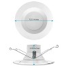 Luxrite 5/6 Inch LED Recessed Retrofit Downlight, 14W=90W, CCT Color Selectable 2700K - 5000K, Dimmable Can Light, 1100 Lumens, Wet Rated 4 Pack - 3 of 4