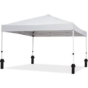 10x10ft Easy Pop-Up Canopy, Commercial Pop-Up Gazebo Tent, Waterproof Outdoor Screen Tent with Mesh Mosquito Netting Side Walls for Parties, Camping - 1 of 4
