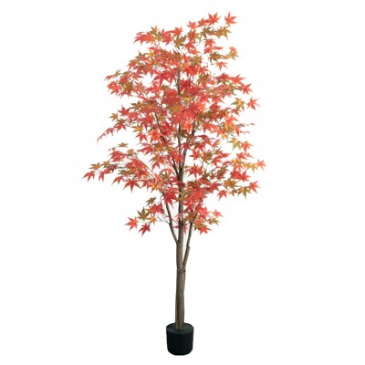 Sullivans Artificial 6'H Maple Tree 72"H Red