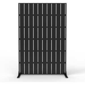 CuisinSmart Privacy Screen, Outdoor Decorative Panels with Stand, Planter Wall Metal Fence Panels, Modern Privacy Screen Fence Free Standing - 1 of 4