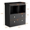 Baby Dresser with Changing Table Top, Nursery & Changing Station with Changing Pad, Sturdy Wooden Baby Changing Table Dresser for Bedroom - 3 of 4