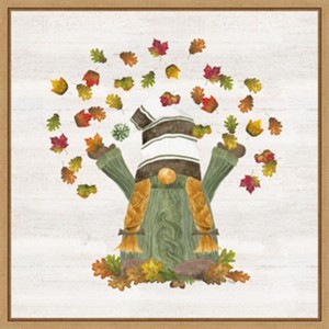 Amanti Art Fall Gnomes VI by Tara Reed Canvas Wall Art Print Framed 22 x 22-in. - 1 of 4