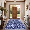 Floral Area Rug, Washable Modern Leaf Pattern Carpet, Non-Slip Low-Pile Throw Rug for Living Room, Bedroom, Dining Room - 3 of 4