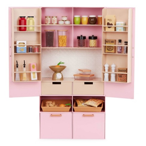 Our Generation Pretty Pantry Home Kitchen Furniture Set For 18 Dolls Target