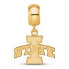 Black Bow Jewelry 14k Yellow Gold Plated Sterling Silver Iowa State Cyclones NCAA Bead Charm - 3 of 4