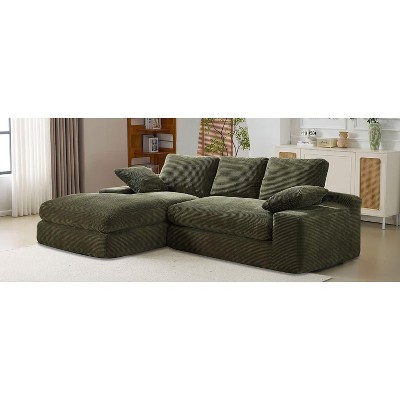Mocamel 99x69 Modular Sectional Sofa Minimalist LShape 2PC Free Combo InstallFree LivingBedroom