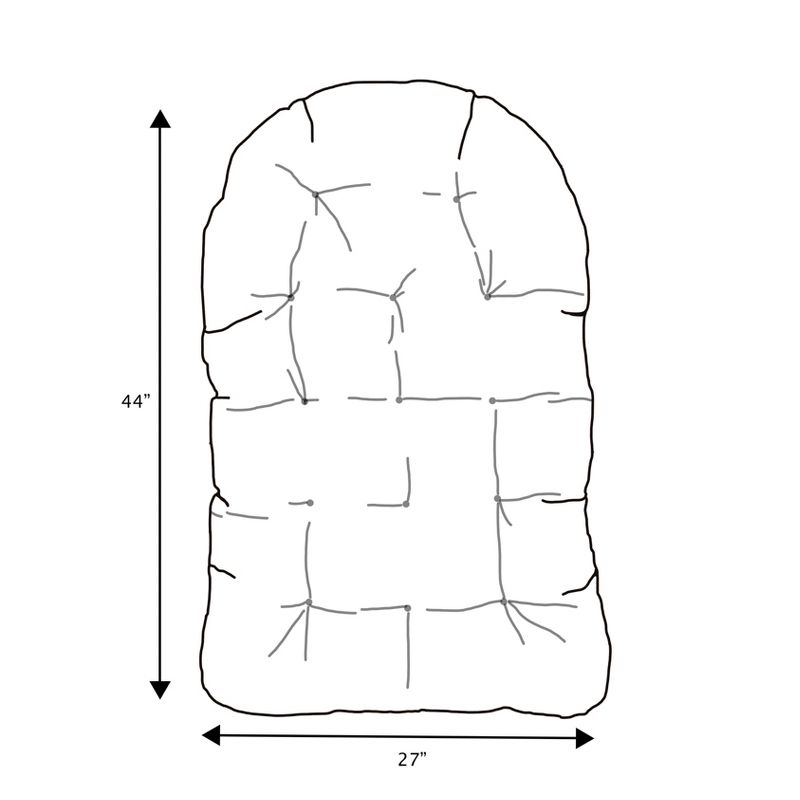 44" x 27" x 4" Sunbrella Outdoor Egg Chair Cushion - Sorra Home, 4 of 6