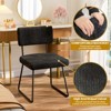 Aheaplus Dining Chairs Set of 2/4/6/8, Tufted Velvet Upholstered Metal Side Chair - 3 of 4