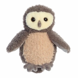 Aurora Small Woodland Babies - Owlet Mini Flopsie Adorable Stuffed Animal Brown 7" - 1 of 4
