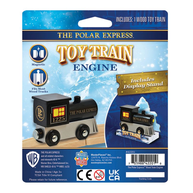 MasterPieces Officially Licensed Polar Express Wooden Toy Train Engine For Kids, 4 of 7