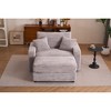 Single Corduroy Sleeper Chair with Removable Ottoman and Lounge Sofa Bed for Living Room - 3 of 4