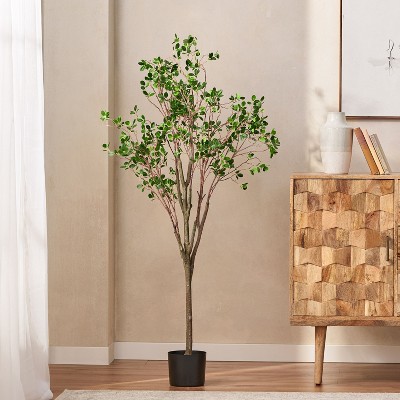NicBex Artificial Milan Plant Indoor, Fake Tree with Pot, Tall Faux Plants, Artificial Trees for Home Office Living Room Decor