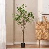 NicBex Artificial Tree Faux Plants 5FT Artificial Milan Leaf Bonsai Indoor with Natural Wood Trunk, Room Decor for Home, Foyer - 4 of 4