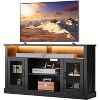 GALAXHERO Farmhouse TV Stand for 65 Inch TV, with LED Lights, Storage Cabinets & Adjustable Shelves for Living Room or Home Theater - 2 of 4